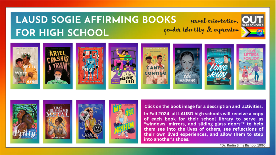 LAUSD SOGIE Affirming Books for HS